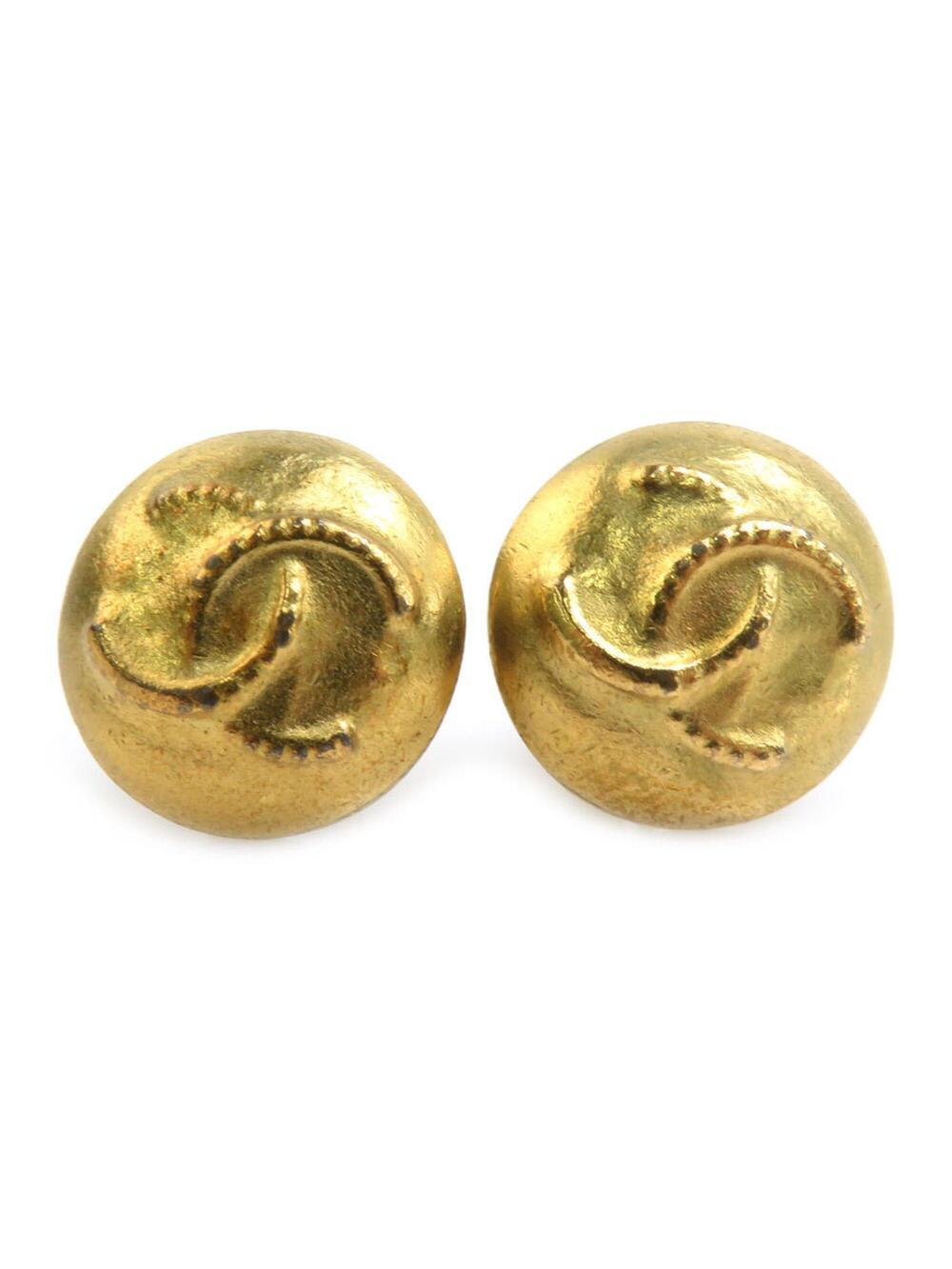 Chanel Cc Logo Clip-On Earrings Gold- #250193C51B